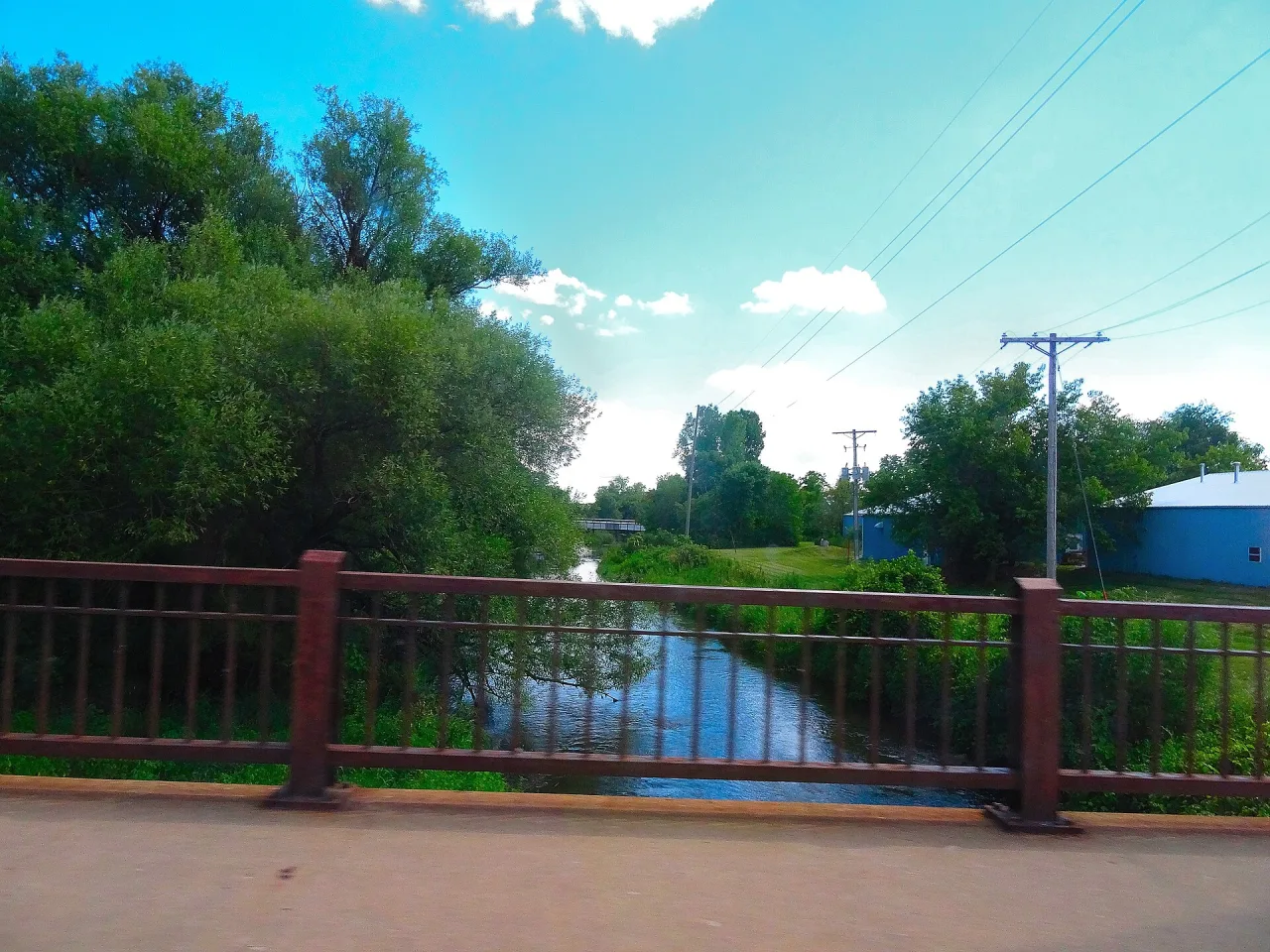 The Sugar River flowing through Wisconsin