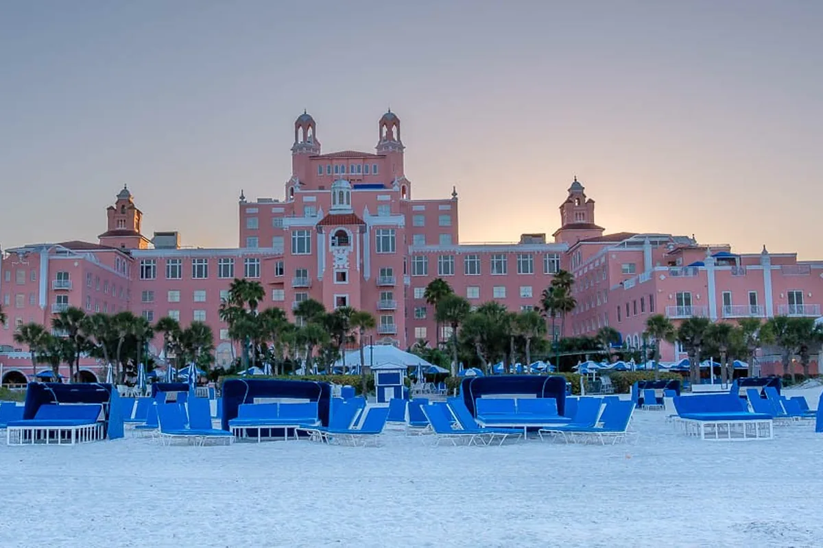 The pink Don CeSar historic resort beside St. Pete Beach, Florida
