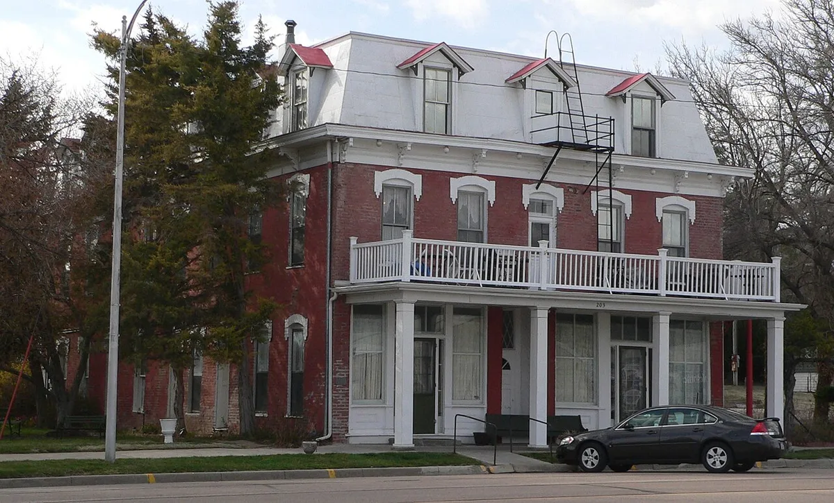 Cimarron Hotel (Cimarron KS) from SE 2 — 2